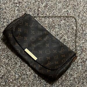 Elegant Monogram Wristlet in Dark Brown